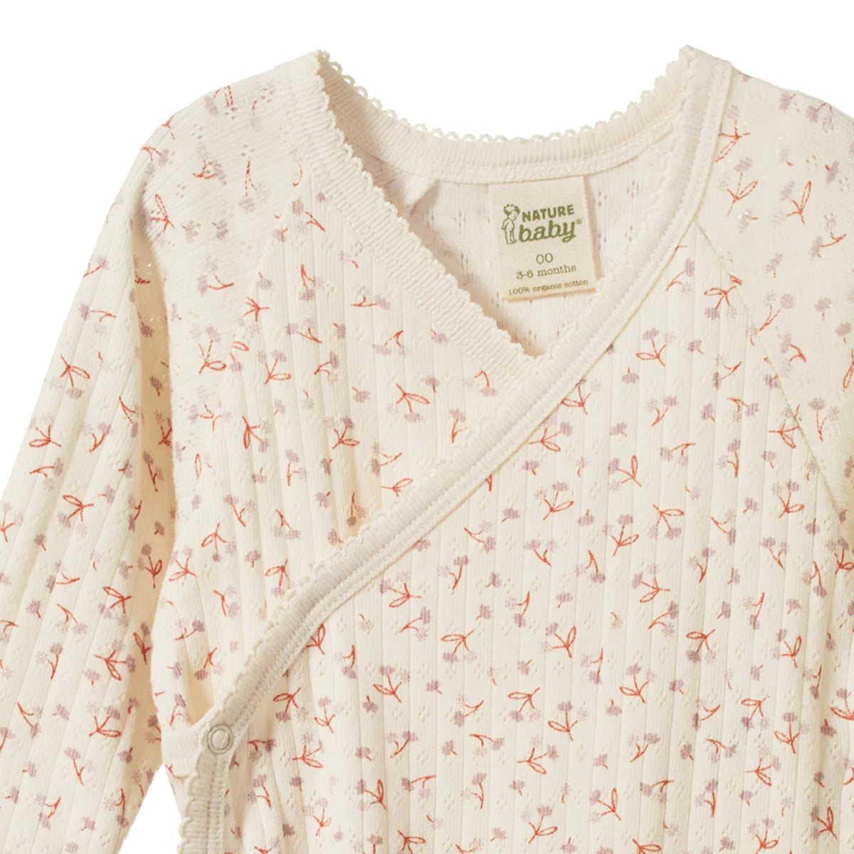 Light Gray Kimono Stretch & Grow Pointelle