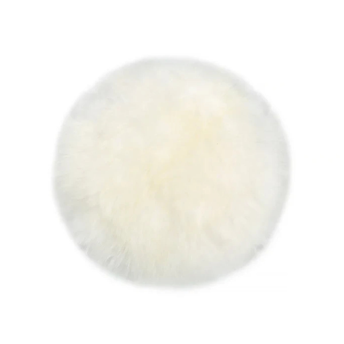 Antique White Fibre Seat Plate by Auskin Long Wool Sheepskin
